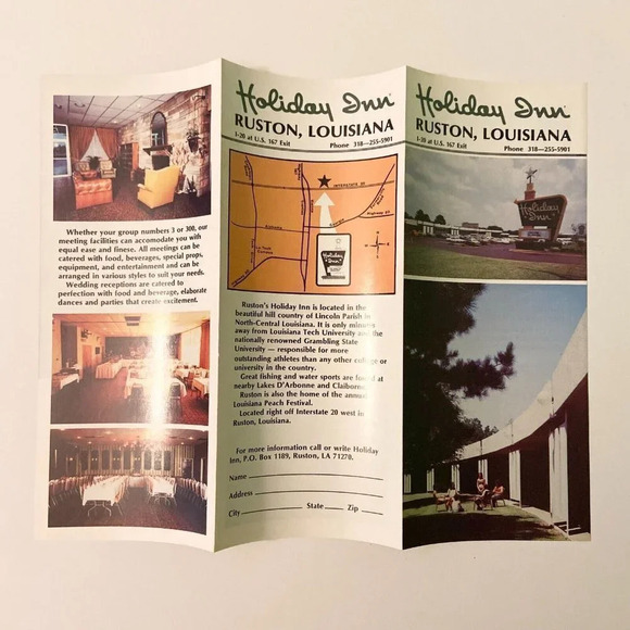 Vintage Lot of 4 Louisiana Brochures Howard Johnson Holiday Inn Hotels Pamphlets - Picture 5 of 16